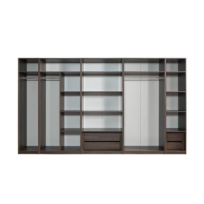 Infinity 1-Door Wardrobe with Shelves - Dark Walnut - With 2-Year Warranty