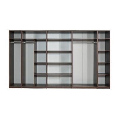 Infinity 1-Door Wardrobe with Shelves - Dark Walnut - With 2-Year Warranty