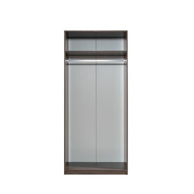 Infinity 2-Door Wardrobe with Hanger - Dark Walnut - With 2-Year Warranty