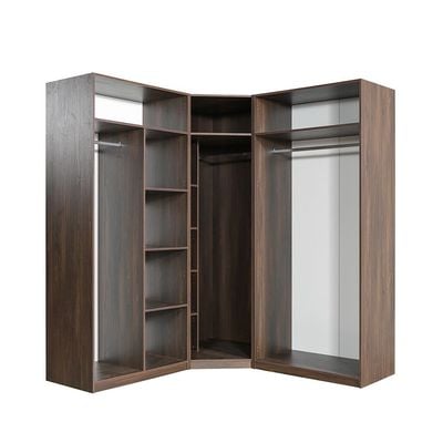 Infinity 2-Door Wardrobe with Hanger - Dark Walnut - With 2-Year Warranty