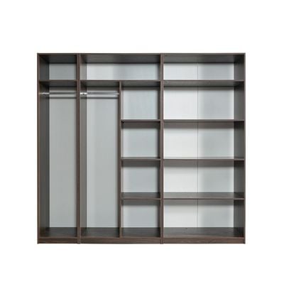 Infinity 2-Door Wardrobe with Shelves - Dark Walnut - With 2-Year Warranty