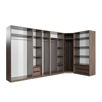 Infinity 2-Door Wardrobe with Shelves - Dark Walnut - With 2-Year Warranty