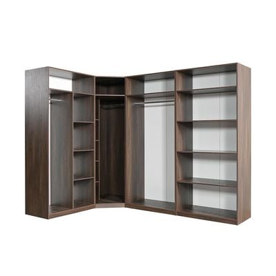 Infinity 2-Door Wardrobe with Shelves - Dark Walnut - With 2-Year Warranty