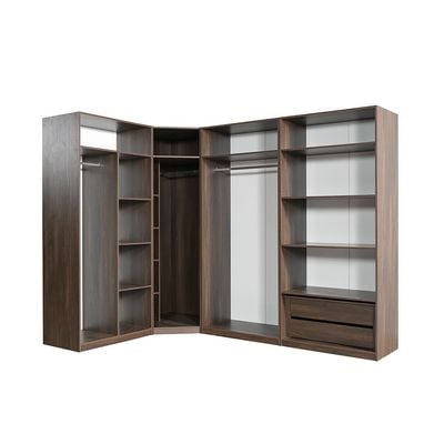 Infinity 2-Door Wardrobe with Shelves - Dark Walnut - With 2-Year Warranty