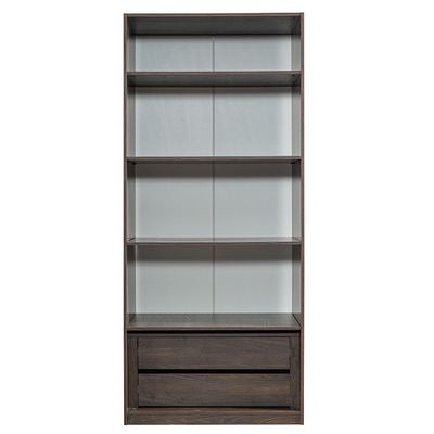 Infinity 2-Door Wardrobe with Shelves - Dark Walnut - With 2-Year Warranty