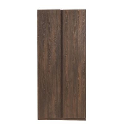 Infinity 2-Door Wardrobe with Shelves - Dark Walnut - With 2-Year Warranty