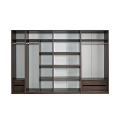 Infinity 2-Door Wardrobe with Hanger and Shelves - Dark Walnut - With 2-Year Warranty