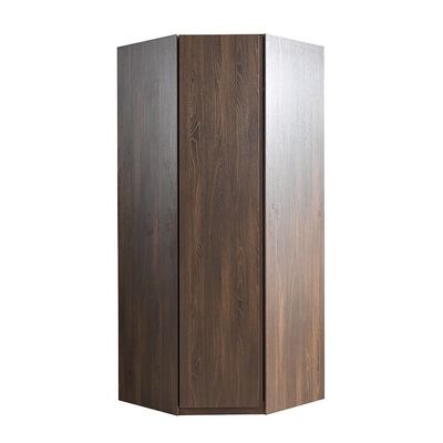 Infinity Corner Wardrobe with Hanger and Shelves - Dark Walnut - With 2-Year Warranty