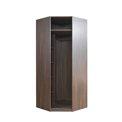 Infinity Corner Wardrobe with Hanger and Shelves - Dark Walnut - With 2-Year Warranty