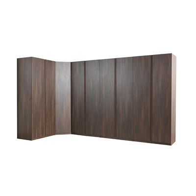 Infinity Corner Wardrobe with Hanger and Shelves - Dark Walnut - With 2-Year Warranty