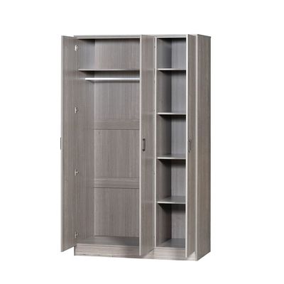 Gamorah 3Door Wardrobe-Warm Grey