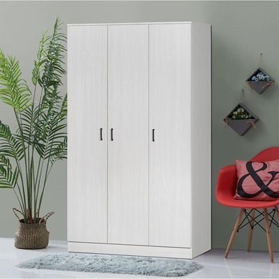 Gamorah 3Door Wardrobe-Washed White