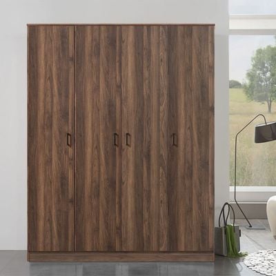 Gamorah 4Door Wardrobe-Columbia Dark Brown