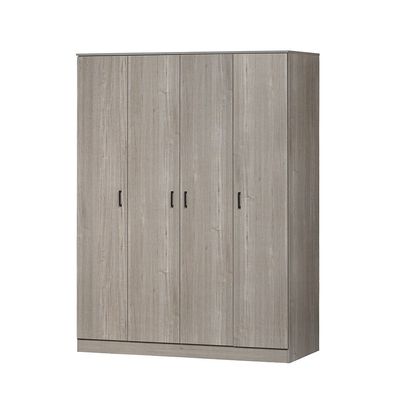 Gamorah 4Door Wardrobe-Warm Grey