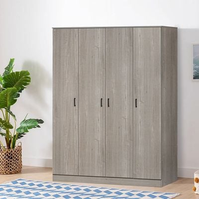 Gamorah 4Door Wardrobe-Warm Grey