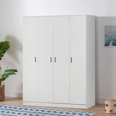 Gamorah 4Door Wardrobe-Washed White