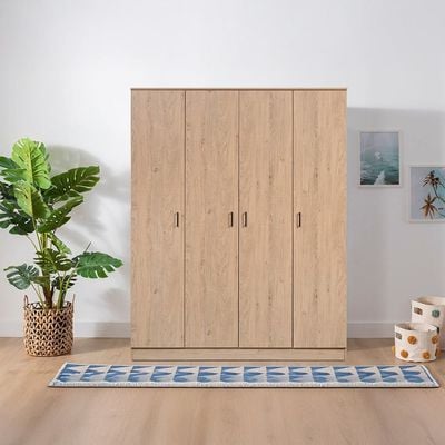 Gamorah 4Door Wardrobe-Oak