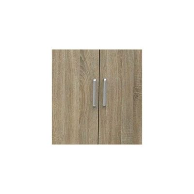 Supreme 2-Door Wardrobe with Mirror - French Sonoma Oak - With 2-Year Warranty