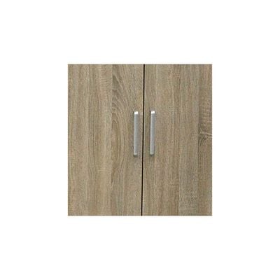 Supreme 4-Door Wardrobe with Mirror - French Sonoma Oak - With 2-Year Warranty