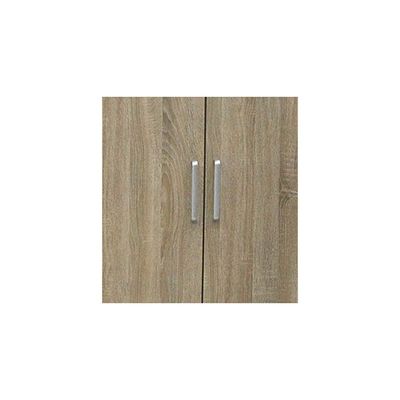 Supreme 5-Door Wardrobe with Mirror - French Sonoma Oak - With 2-Year Warranty