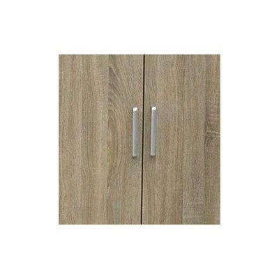 Supreme 6-Door Wardrobe with Mirror - French Sonoma Oak - With 2-Year Warranty