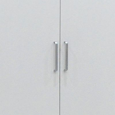 Supreme 5-Door Wardrobe with Mirror - White - With 2-Year Warranty