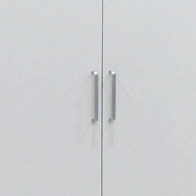 Supreme 5-Door Wardrobe with Mirror - White - With 2-Year Warranty