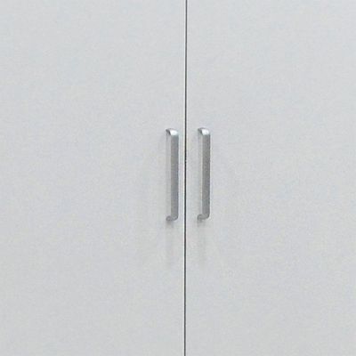 Supreme 5-Door Wardrobe with Mirror - White - With 2-Year Warranty