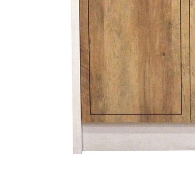 Swann 3-Door Wardrobe with Mirror - Summer Oak/Pearl White - With 2-Year Warranty