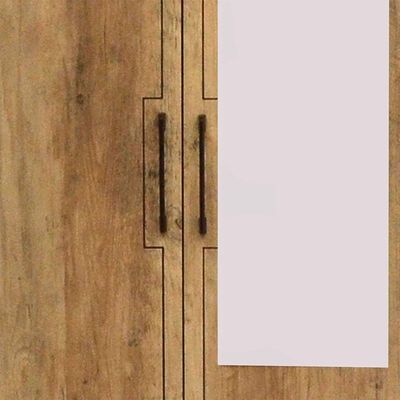 Swann 3-Door Wardrobe with Mirror - Summer Oak/Pearl White - With 2-Year Warranty