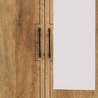 Swann 6-Door Wardrobe with Mirror - Summer Oak/Pearl White - With 2-Year Warranty