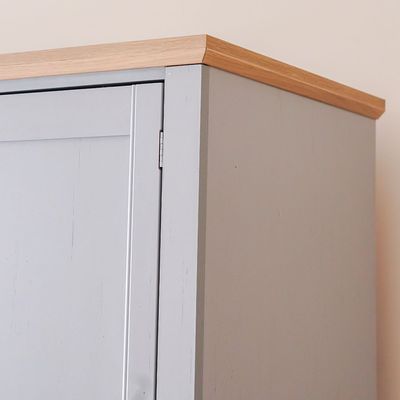 Autumn 4 Door Wardrobe W/2 Drawers -Grey & Oak