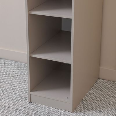 Defne 35Cm Storage Cabinet With Shelves   - Cream/Black