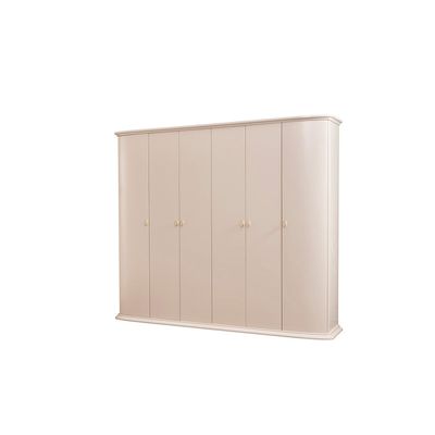 Jasmine 6 Door Wardrobe   - Light Beige