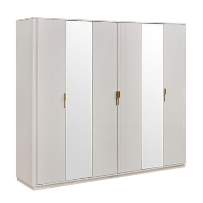 Lintell 6 Door Wardrobe - Cream