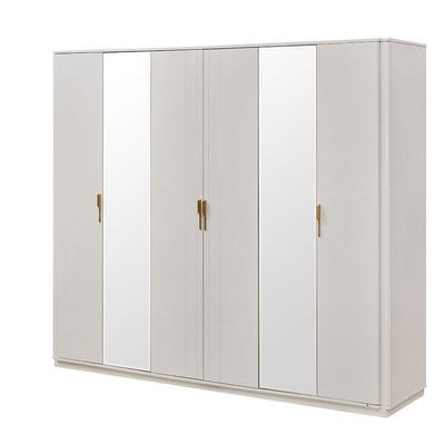 Lintell 6 Door Wardrobe - Cream