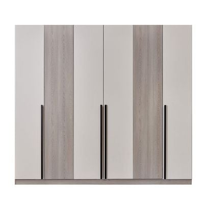 Trevor 6 Door Wardrobe - Beige / L. Grey