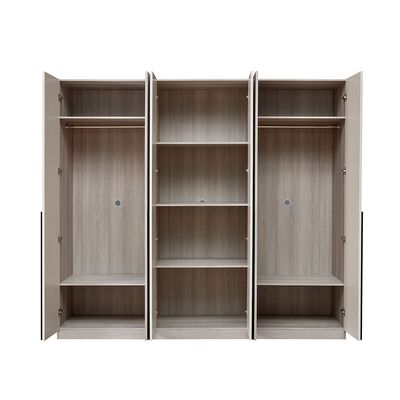 Trevor 6 Door Wardrobe - Beige / L. Grey