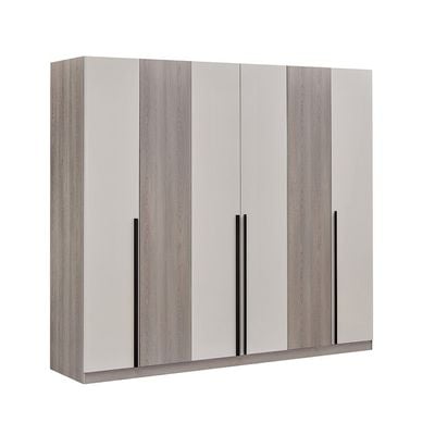 Trevor 6 Door Wardrobe - Beige / L. Grey