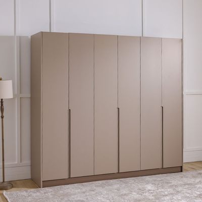 Allayal 6 Door Wardrobe - Beige