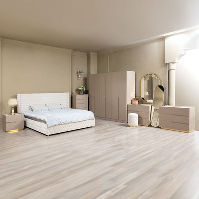 Allayal 6 Door Wardrobe - Beige