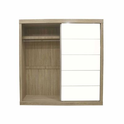 Supreme 2Door Large Sliding Door Wardrobe W/Mirrors-French Sonoma Oak