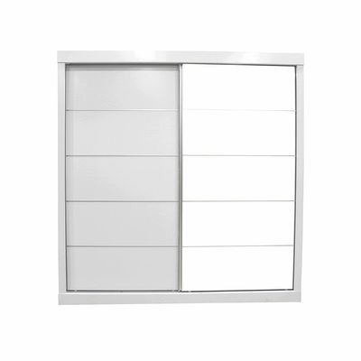 Supreme 2Door Large Sliding Door Wardrobe W/Mirrors-White