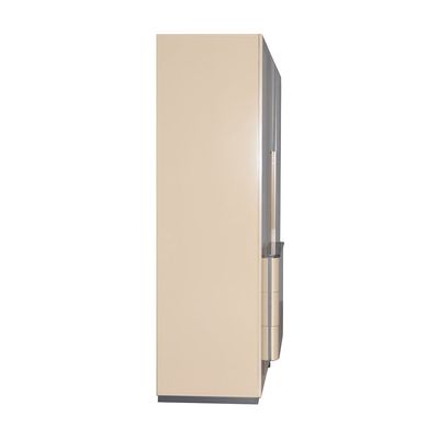 Hanson 6 Door Wardrobe W/ 3 Drawers, Led And Mirror- D.Grey/Khaki