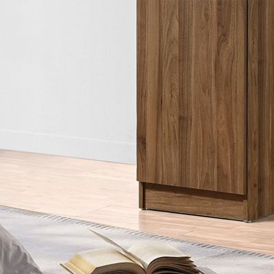 Supreme 1Door Wardrobe W/Mirrorr-Light Walnut