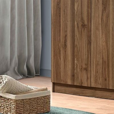 Supreme 2Door Wardrobe W/Mirror-Light Walnut