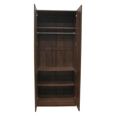 Supreme 2Door Wardrobe W/Mirror-Light Walnut