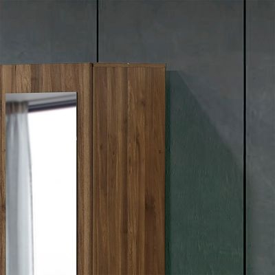 Supreme 3Door Wardrobe W/Mirror-Light Walnut