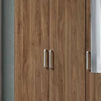 Supreme 3Door Wardrobe W/Mirror-Light Walnut
