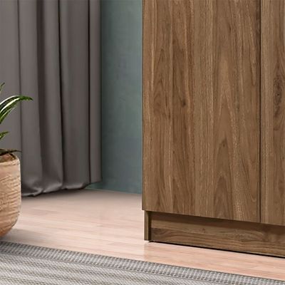 Supreme 3Door Wardrobe W/Mirror-Light Walnut